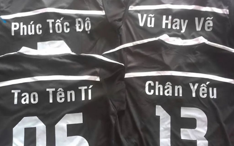 Bạn có thể dử dụng biệt danh của mình để có được những tên in áo hay nhất