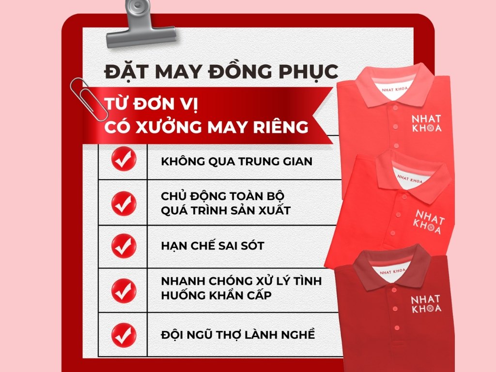 Những ưu điểm khi đặt đồng phục trực tiếp tại xưởng may in