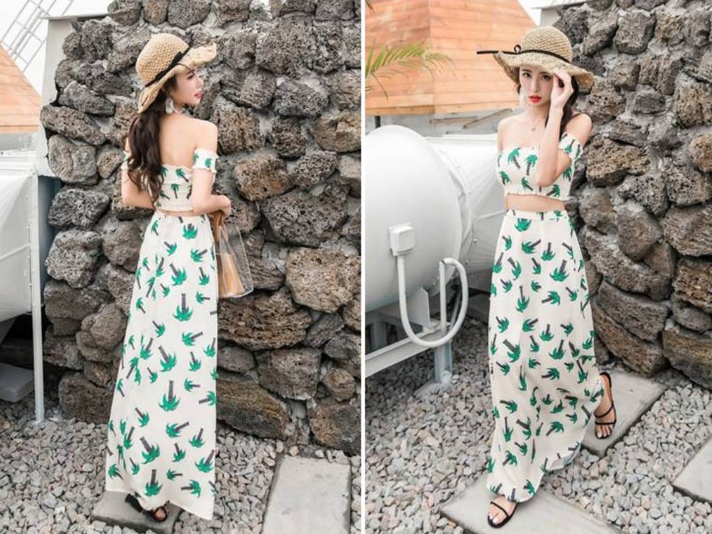 Bạn có thể phối áo cây dừa với chân váy để tạo thêm phần duyên dáng