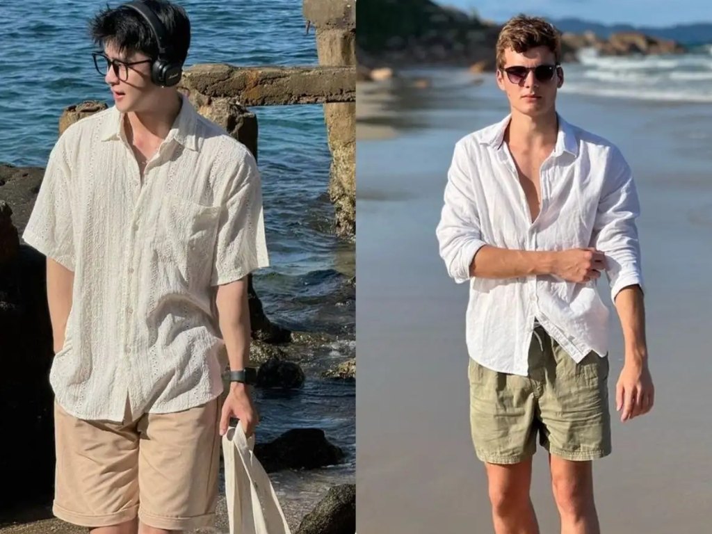 Áo sơ mi đi biển cho nam mang lại vẻ ngoài có phần lịch sự, chỉn chu