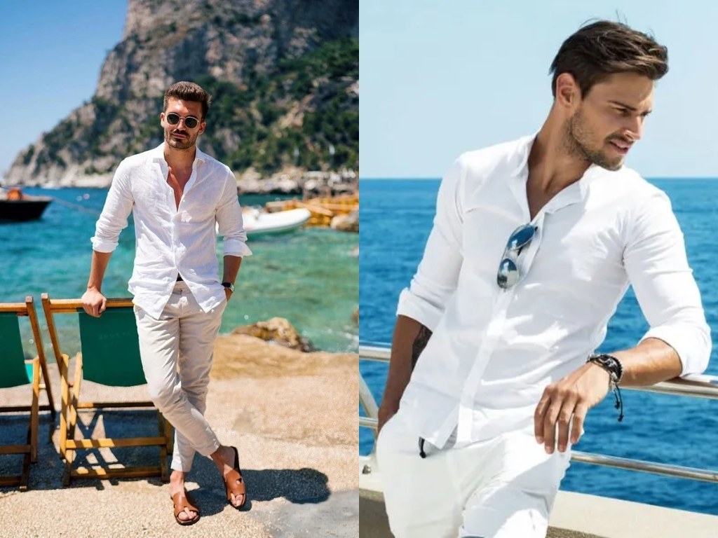 Bạn có thể xắn áo sơ mi tay dài lên gọn gàng cũng tạo nên phong cách rất lãng tử