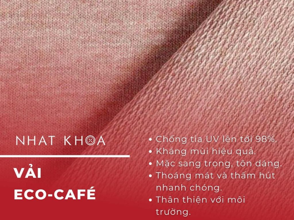 Vải ECO-Café có khả năng chống tia UV giúp bảo vệ làn da tốt dưới trời nắng