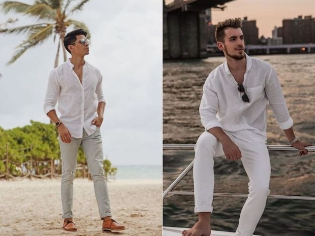 Trang phục "all white" giúp phái mạnh tạo dựng phong cách ấn tượng và khác biệt