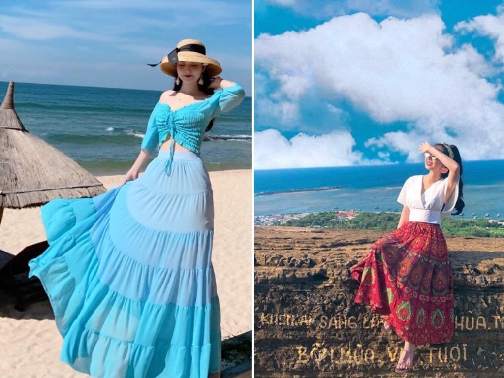 Mẫu đồ đi biển phong cách nữ tính và điệu đà