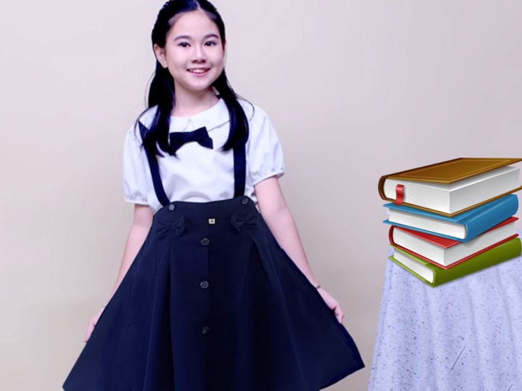 Váy xếp ly là lựa chọn phổ biến của đồng phuc học sinh cấp 2