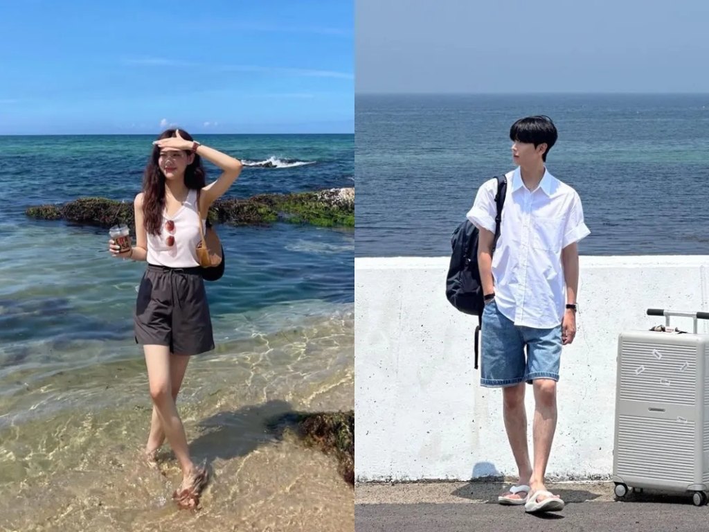 Outfit đi biển thanh lịch tạo nên vẻ ngoài sang trọng, tinh tế