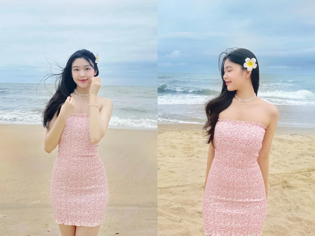 Đồ đi biển họa tiết nhỏ, trang nhã giúp cơ thể trông đầy đặn hơn