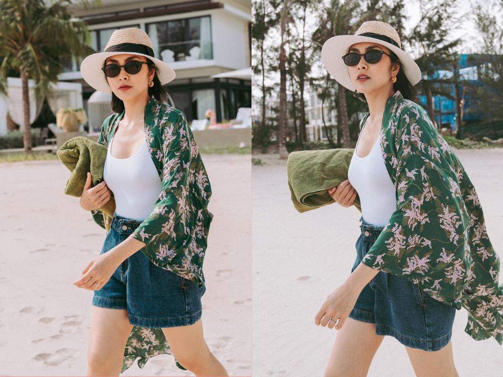 Item đi biển được mix-match hài hòa cả về màu sắc và phụ kiện
