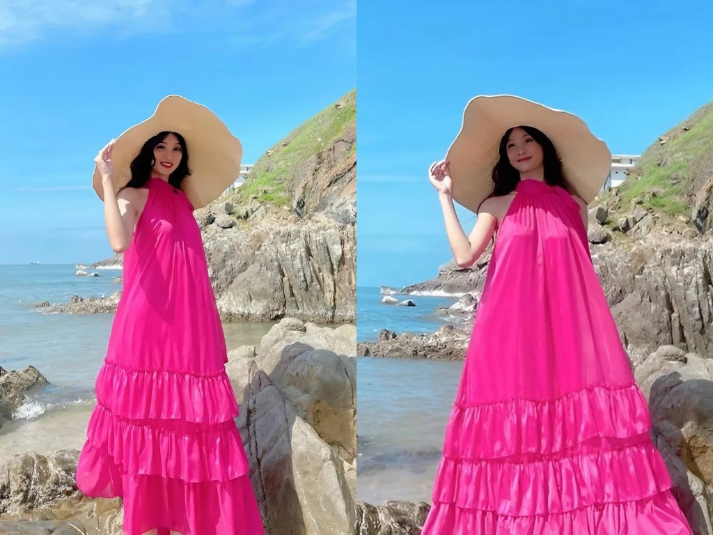 Nón rộng vành mà món đồ đi biển cho nữ phải có để giúp che chắn làn da