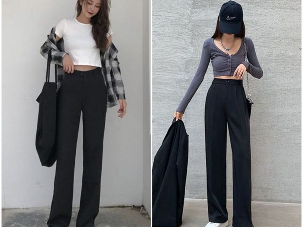 Quần ống đứng rất phù hợp với học sinh