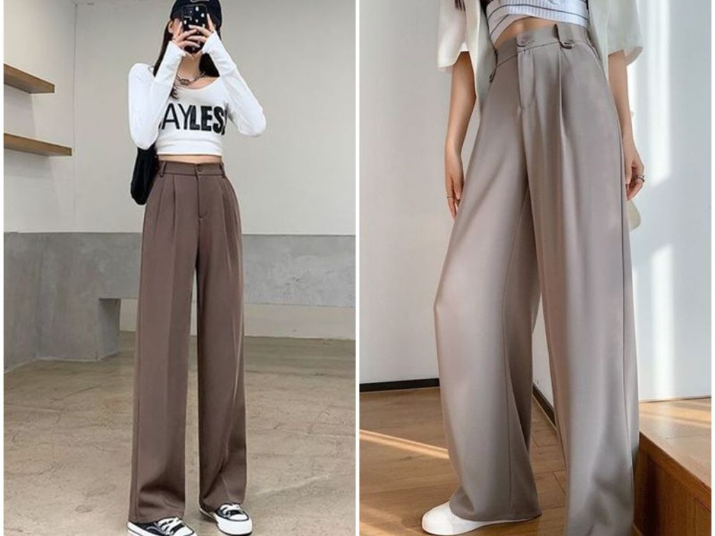 Quần cạp cao là kiểu quần tây nữ đi học đẹp