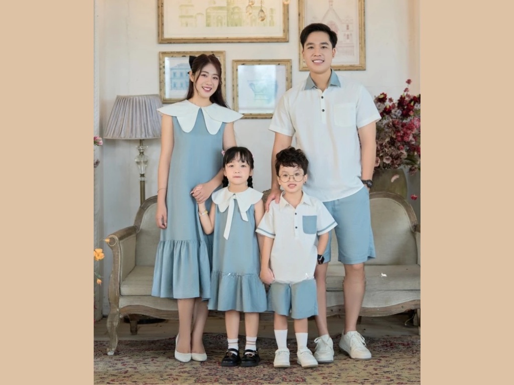 Đồng phục gia đình cao cấp có thiết kế sáng tạo riêng biệt