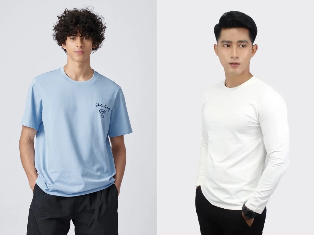 Bạn có thể phân biệt mẫu áo phông dựa trên độ dài tay áo