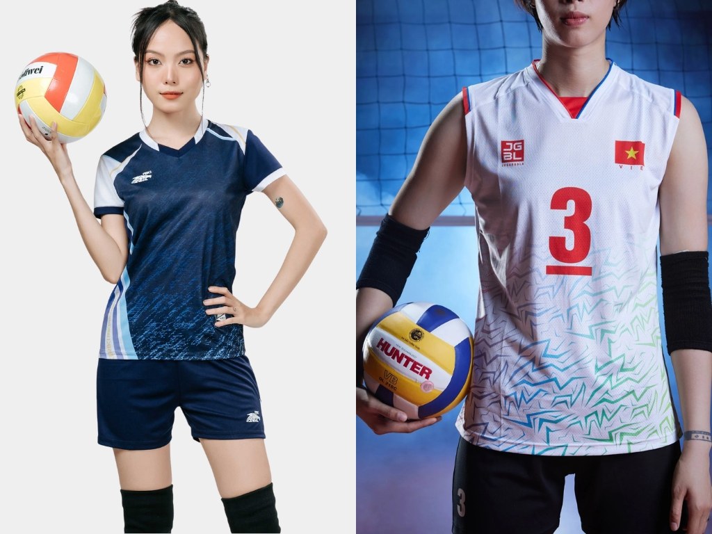 Họa tiết vân đá đang là lựa chọn tinh tế cho các mẫu áo bóng chuyền nữ mới nhất