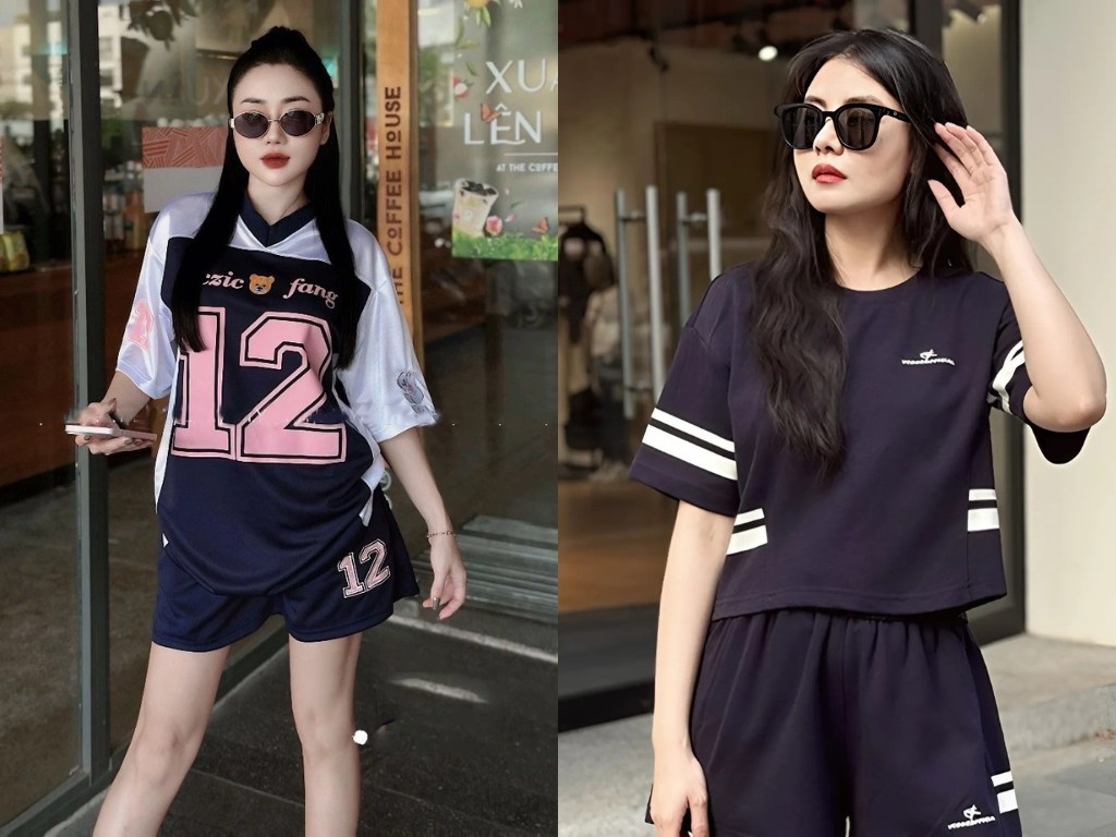 Set đồ thể thao mặc tại nhà nên có kiểu dáng đơn giản và rộng rãi vừa phải