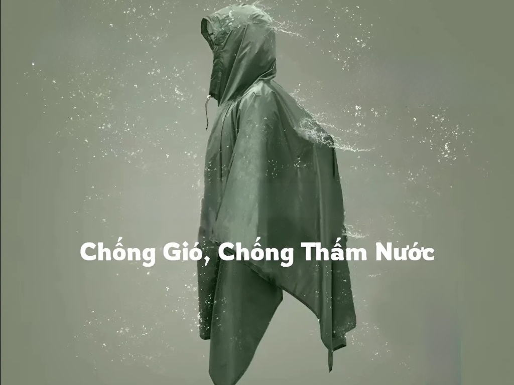 Áo mưa siêu bền siêu nhẹ có chất liệu chống thấm nước tuyệt đối
