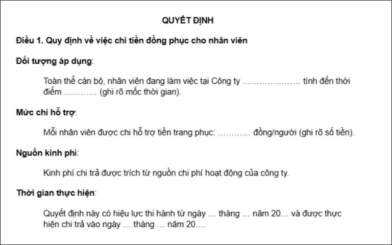 Doanh nghiệp cần nêu rõ quy định về tiền đồng phục cho nhân viên ngay từ đầu