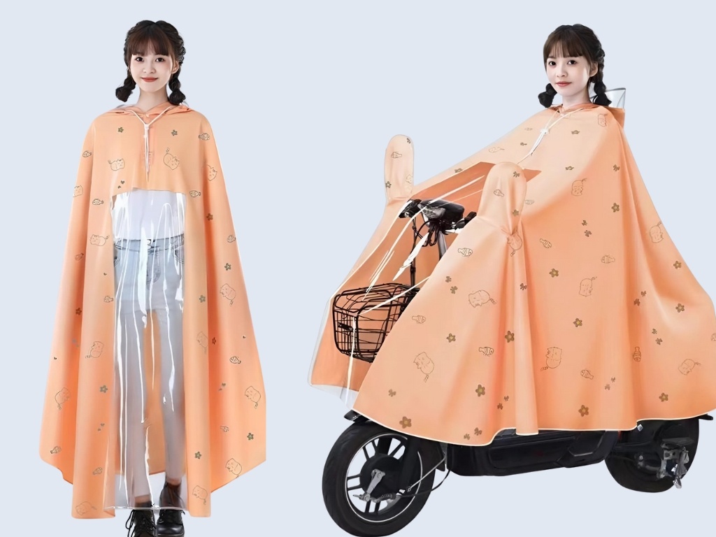 Áo mưa trùm xe máy có mẫu mã trẻ trung bắt mắt