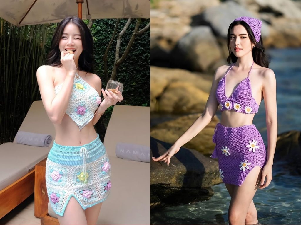 Váy len móc mang đậm phong cách bohemian