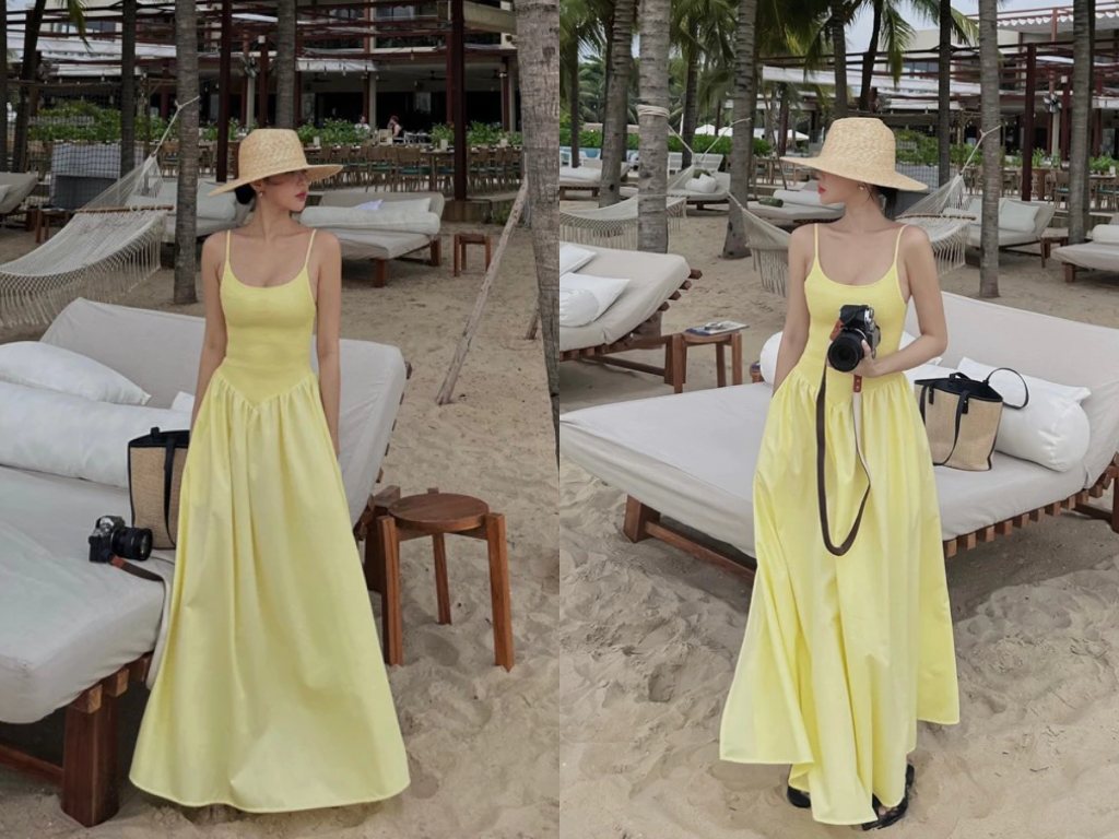 Đầm hai dây mang lại vẻ đẹp quyến rũ và gợi cảm