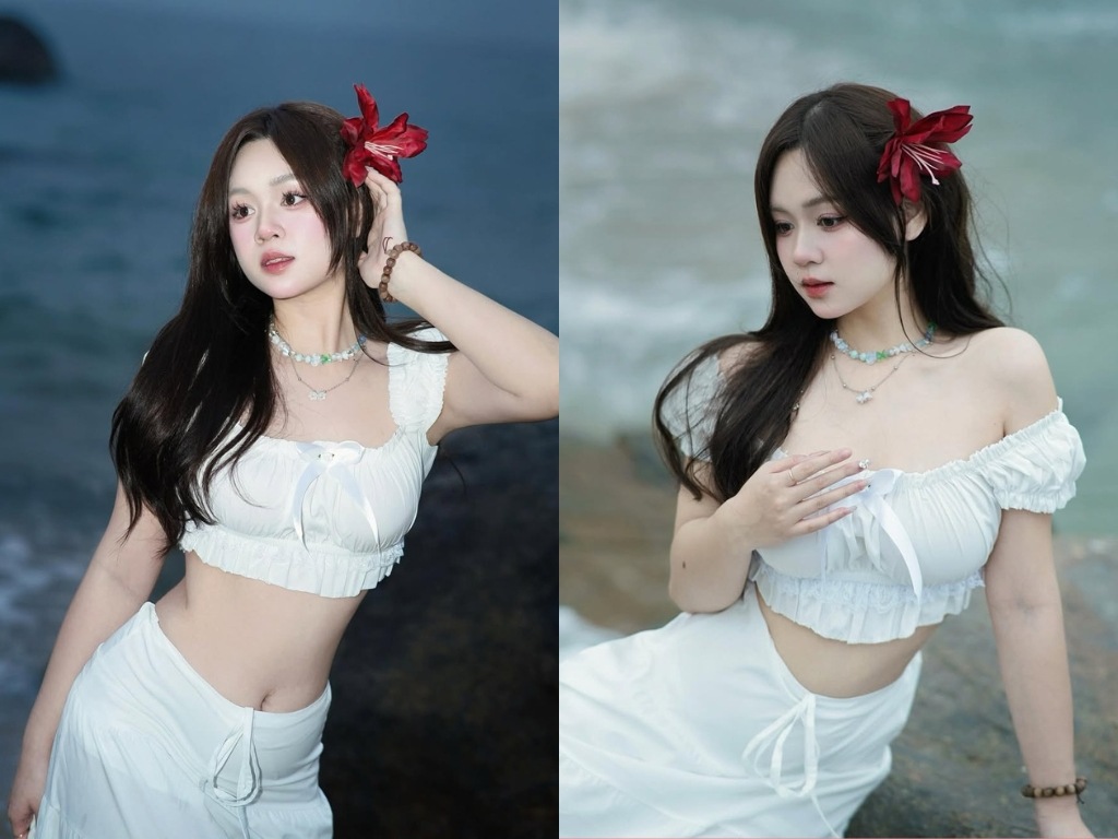 Bạn có thể kết hợp thêm trang sức nhẹ nhàng để tăng thêm nét duyên dáng