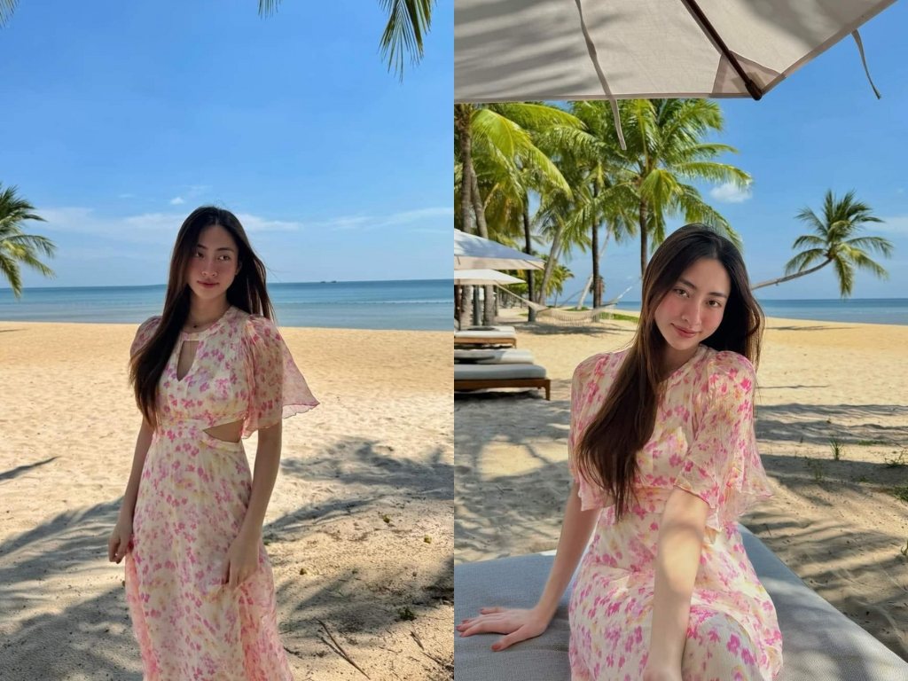 Váy hoa cổ V mang đến vẻ đẹp vừa thanh lịch, vừa quyến rũ