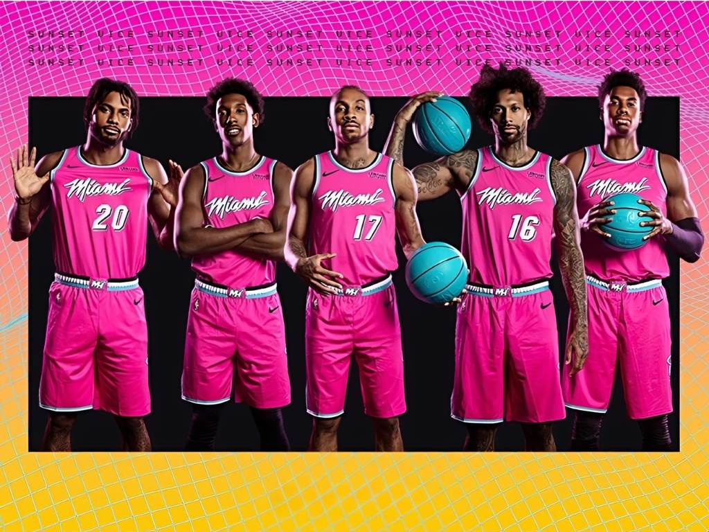 Dòng áo "Vice Wave" của Miami Heat là một trong các mẫu ao the thao dep nhat 2019