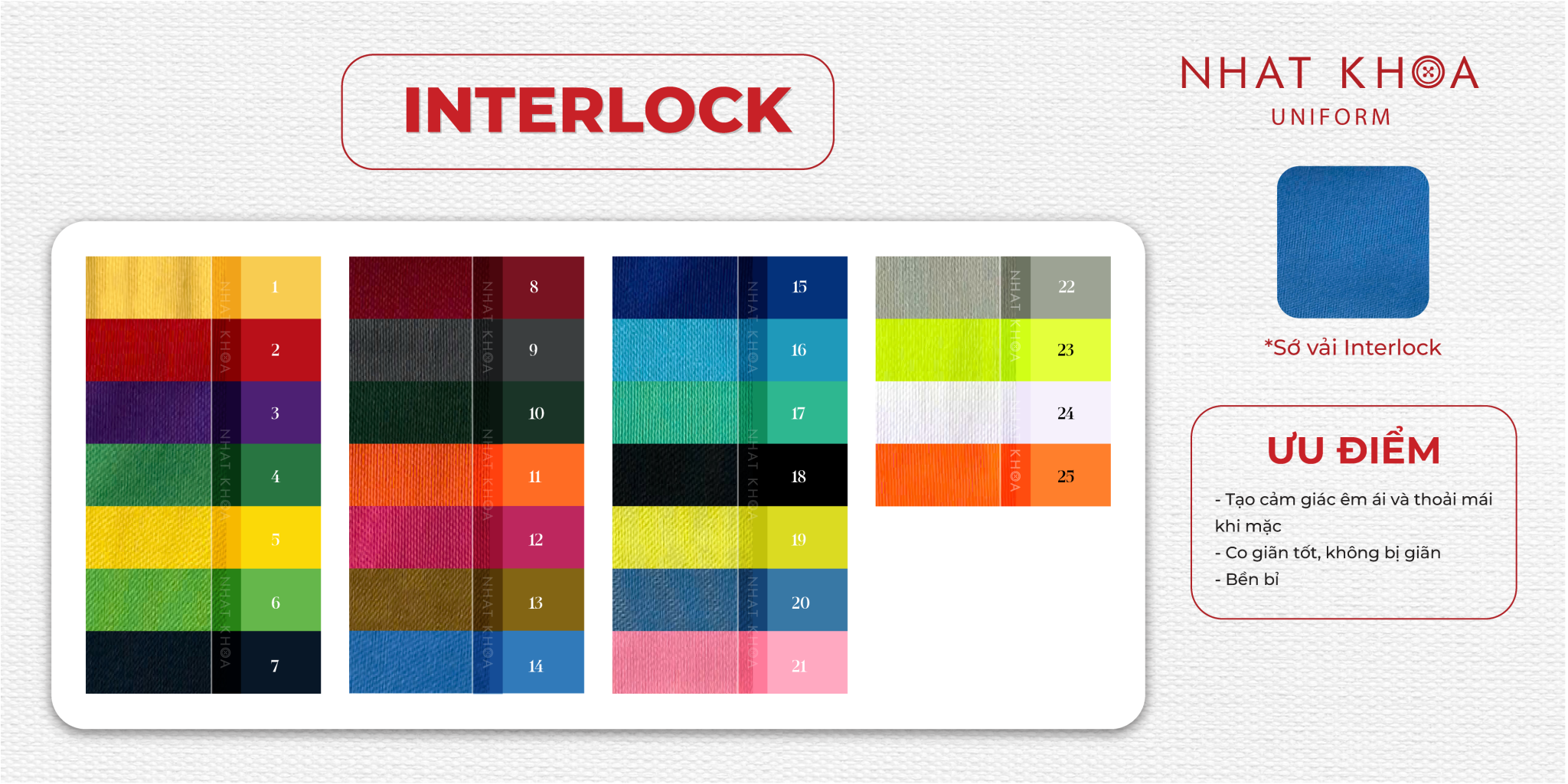 Bảng màu vải Interlock-01