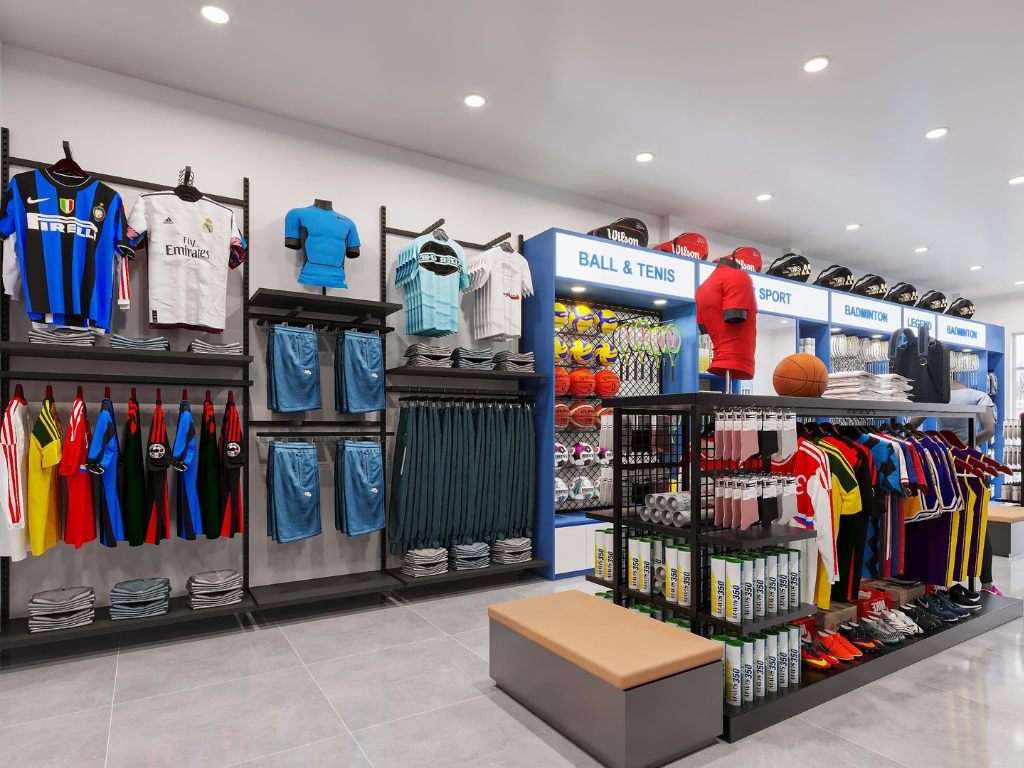 Cửa hàng ban quan ao the thao vật lý