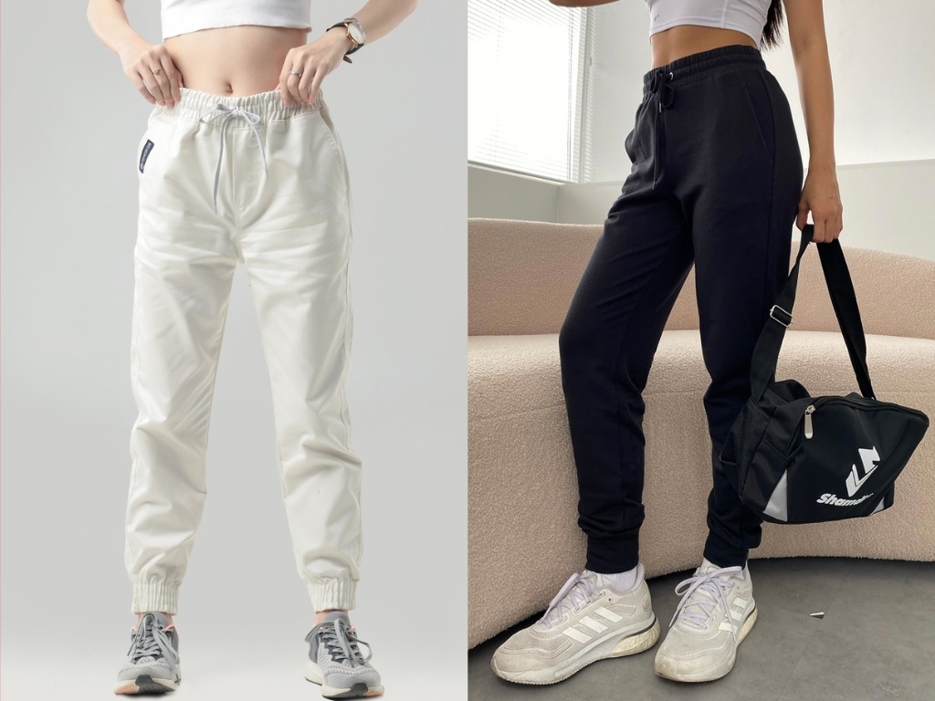 Quần jogger nữ có thiết kế đặc trưng với phần ống quần bo chun ở gấu