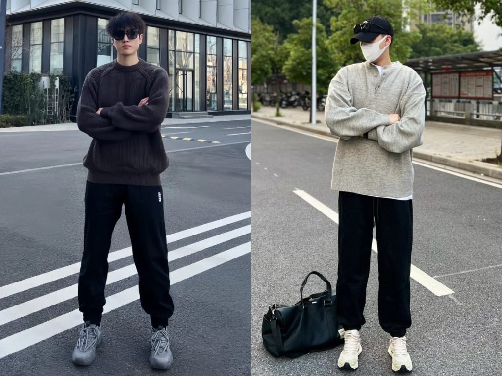 Cách phối quần jogger thể thao nam phong cách streetwear