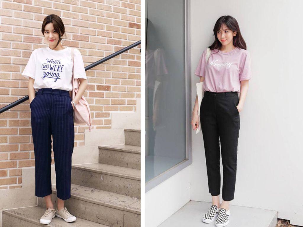 Sự kết hợp giữa một chiếc áo thun cotton thoáng mát