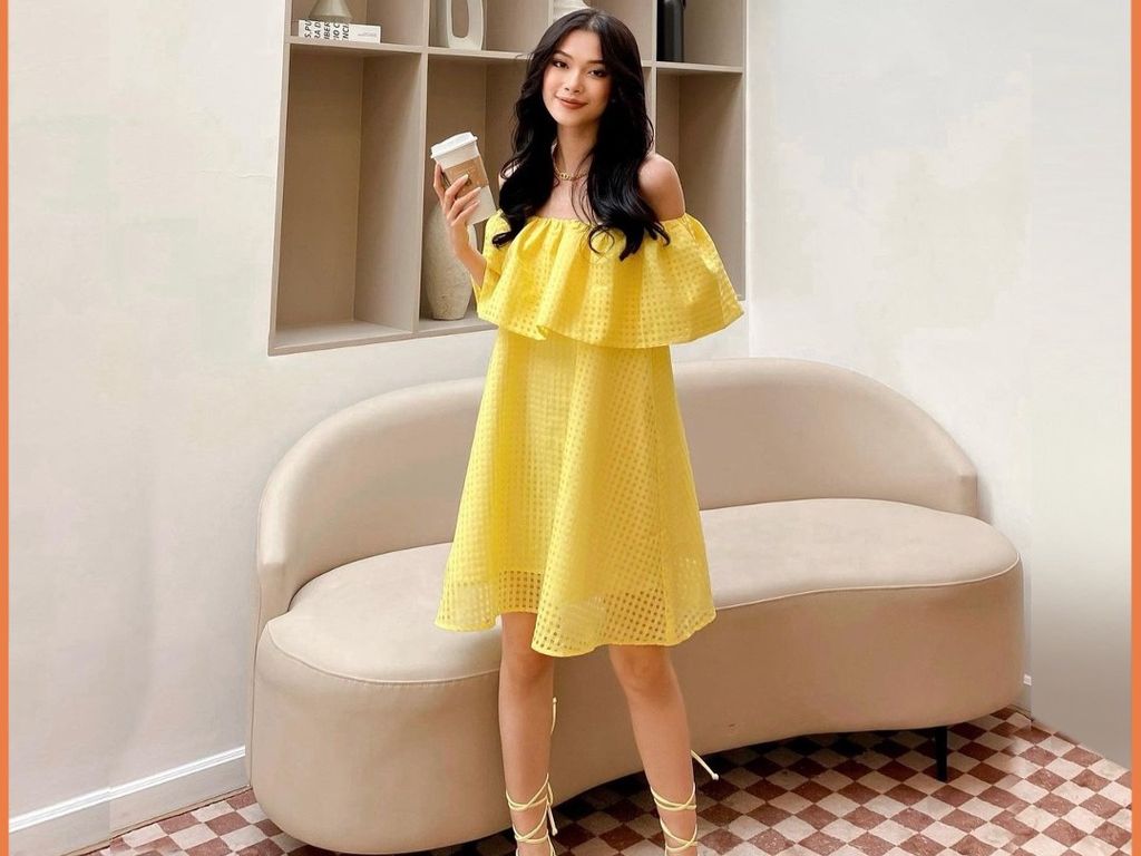 Mẫu đầm suông mang lại một vẻ ngoài dịu dàng