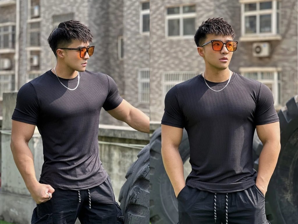 Việc mặc áo ôm body nam đúng cách giúp giúp làm nổi bật những ưu điểm hình thể