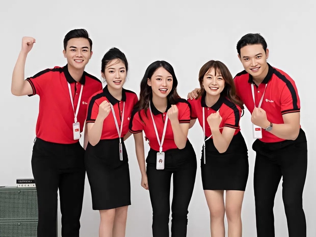 Mẫu đồng phục áo phong đẹp cho nhân viên công sở