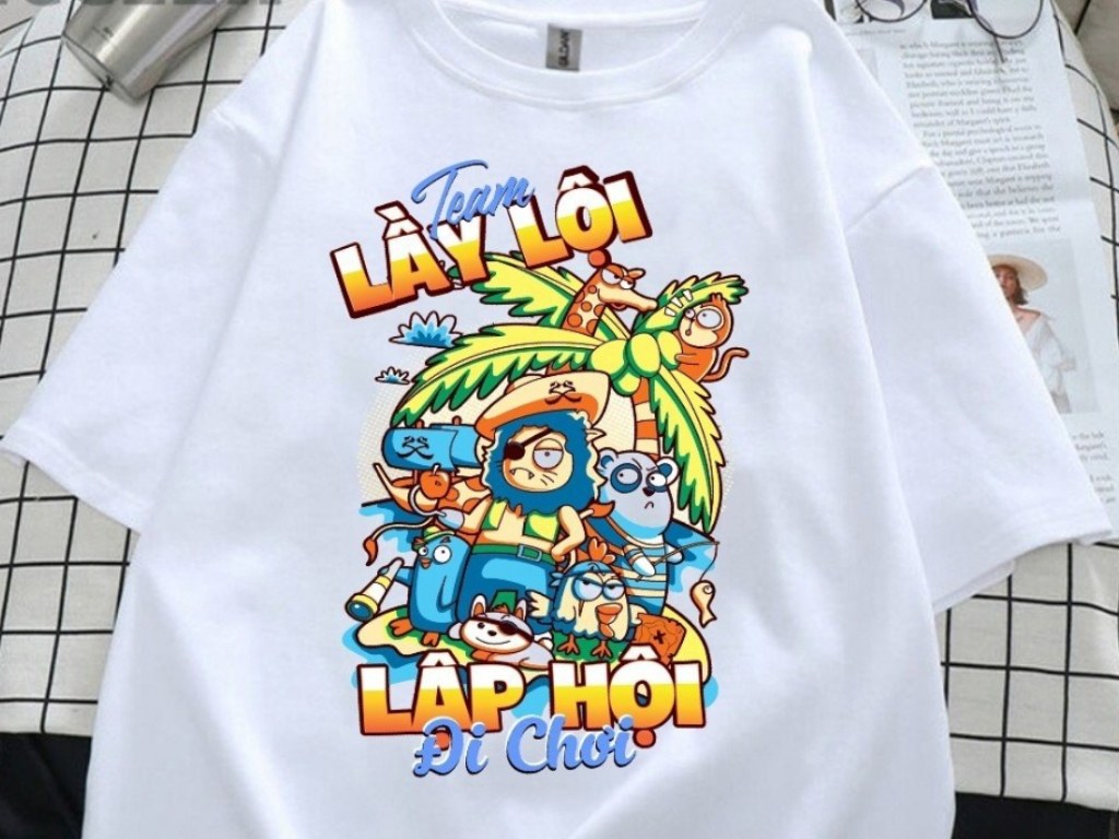 Mẫu áo nhóm in hình độc đáo, vui nhộn cho hội ăn chơi