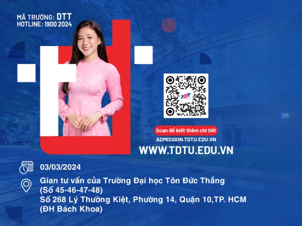 Mã trường Đại học Tôn Đức Thắng là TDT