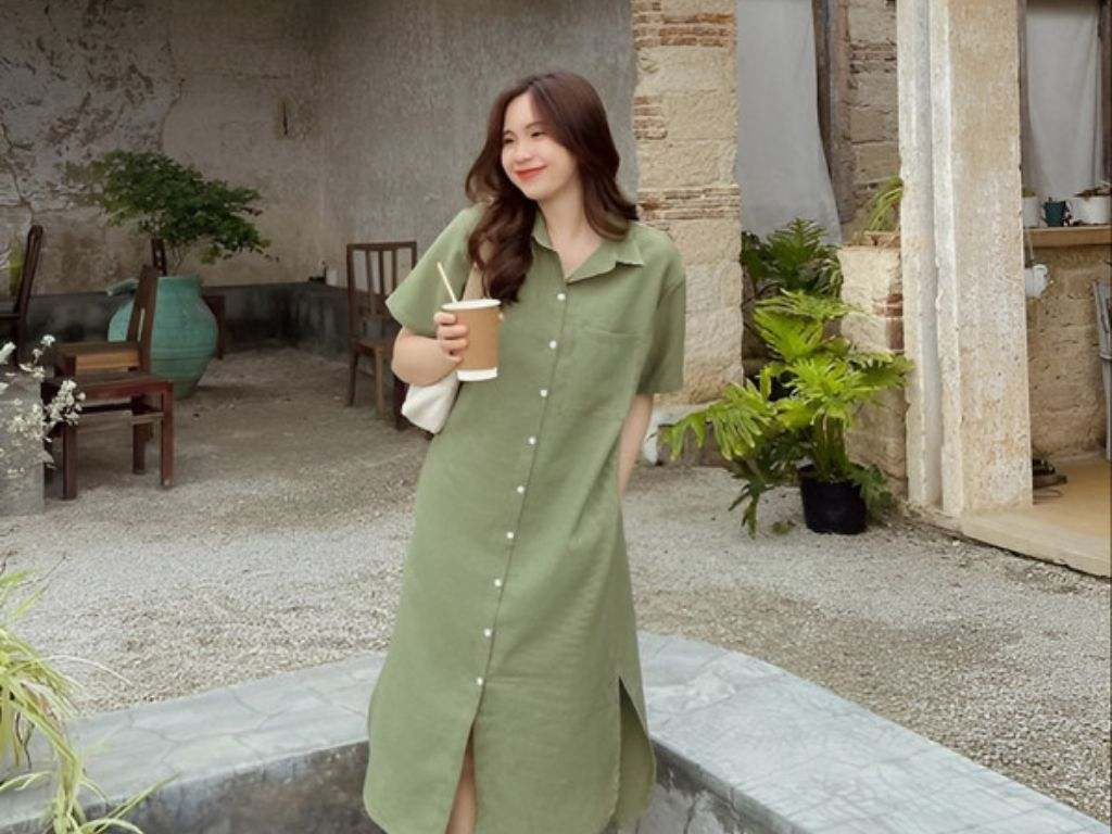 Dáng quả lê sẽ hợp với đầm chữ A