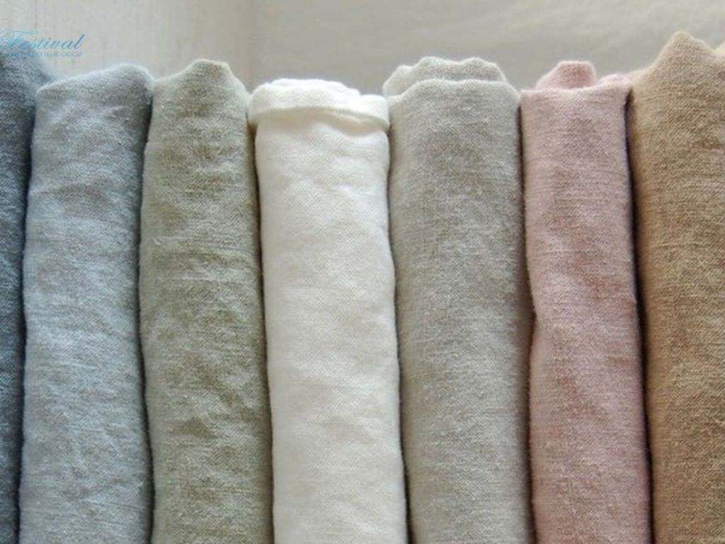 Vải lanh xước có độ dày vừa phải