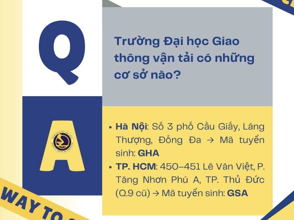 Mã trường Đại học Giao thông Vận tải
