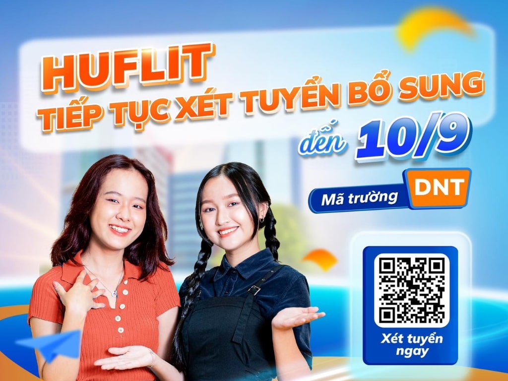 Mã trường HUFLIT là DNT