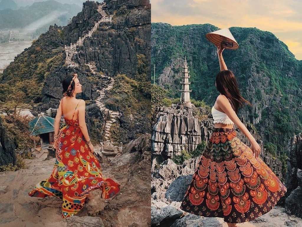 Mẫu váy đi du lịch núi