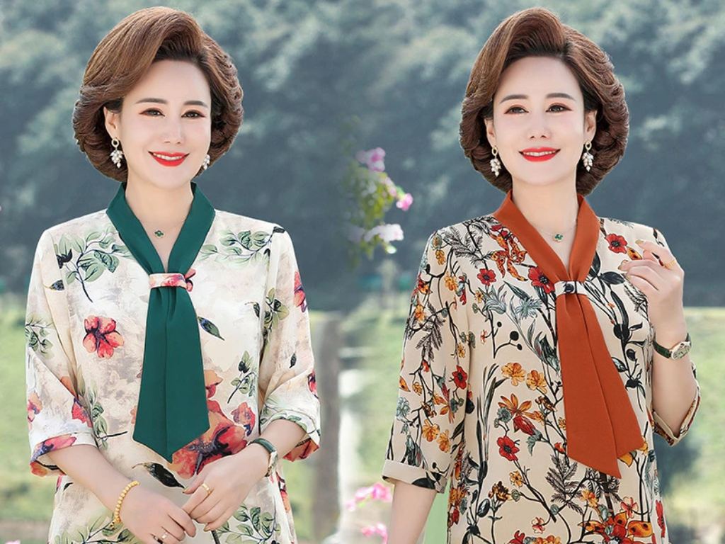 Mẫu áo sơ mi dành cho nữ trung niên