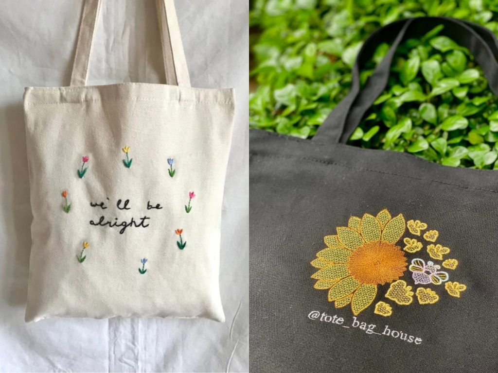 Túi thêu canvas là kỹ thuật thêu trực tiếp các thiết kế lên bề mặt vải