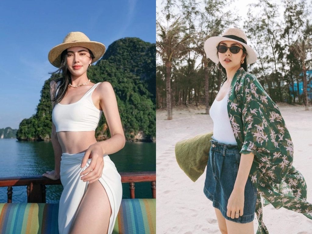 Bạn nên kết hợp thêm các phụ kiện đi biển để hoàn thiện set đồ thời trang du lịch biển