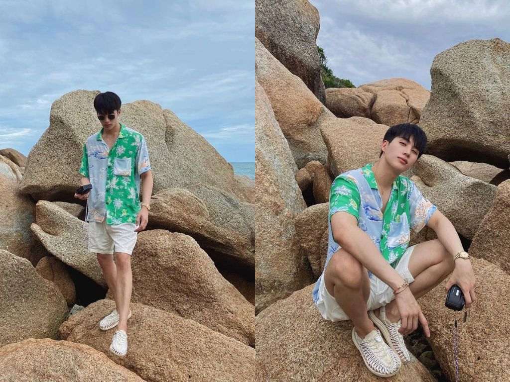 Áo sơ mi là item kinh điển cho câu hỏi nam mặc gì khi đi du lịch biển