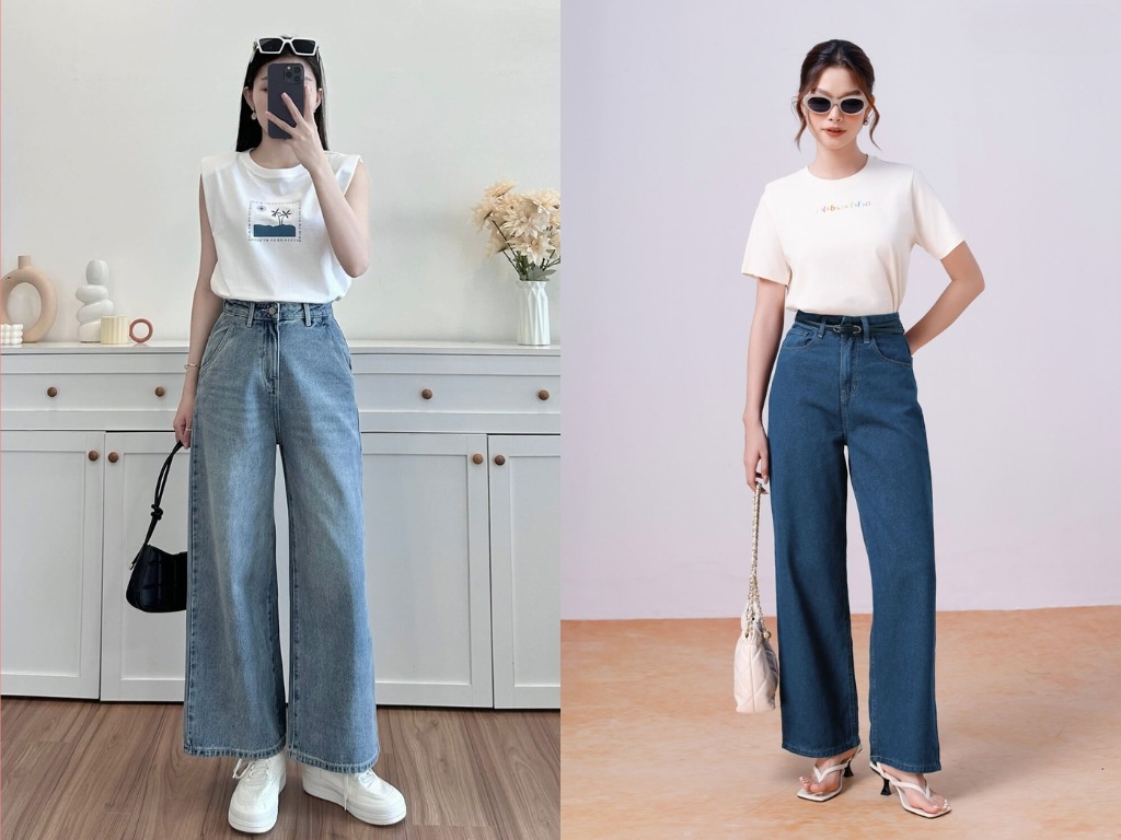 Áo thun và quần jean là cách phối đồ đi du lịch kinh điển và không bao giờ lỗi mốt