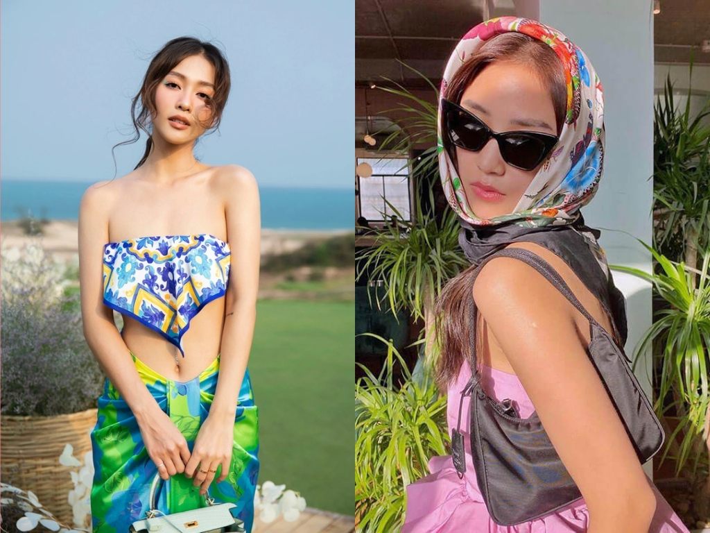 Một chiếc khăn choàng lụa có thể biến tấu thành áo hoặc khăn trùm đầu