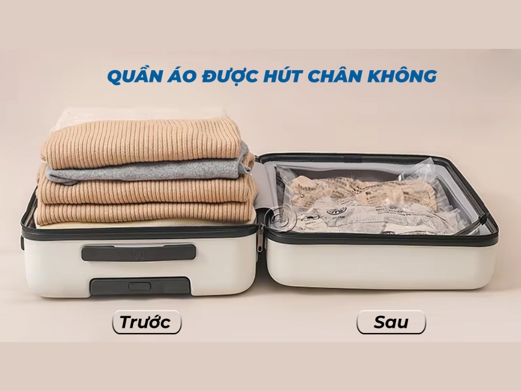 Bạn có thể dùng túi nén chân không để giảm thiểu diện tích quần áo