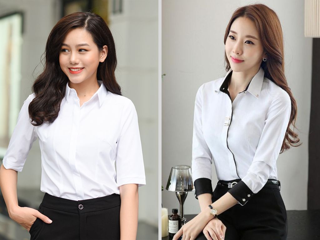 Bạn nên ưu tiên một chiếc áo sơ mi trắng có phom dáng classic